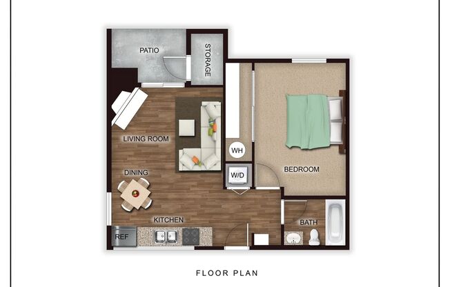1 bed, 1 bath, 617 sqft, $1,650, Unit C207