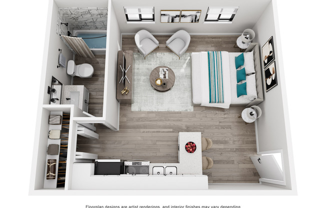 1 bed, 1 bath, 400 sqft, $1,350