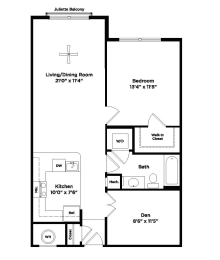 1 bed, 1 bath, 814 sqft, $2,364