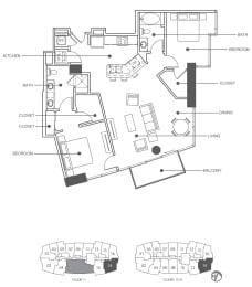 2 beds, 2 baths, 1,204 sqft, $3,635