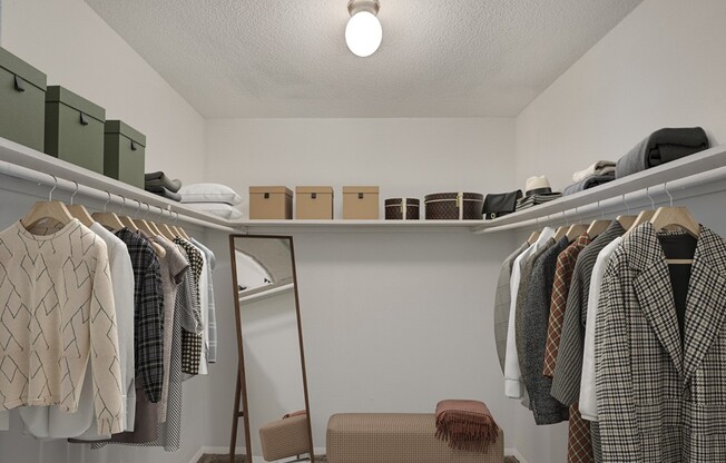 Elevate your living experience at Crossings @ 501 Apartments, where stylish spaces meet functional design. Enjoy spacious closets that blend organization and elegance. Schedule a tour today to see your future home!