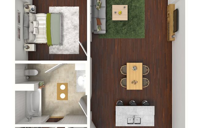 1 bed, 1 bath, 825 sqft, $1,612, Unit 513