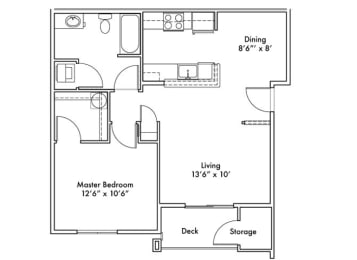 1 bed, 1 bath, 902 sqft, $1,588