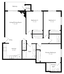 3 beds, 2 baths, 1,261 sqft, $1,550