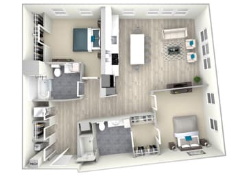 2 beds, 2 baths, 1,200 sqft, $3,745