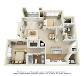 2 beds, 2 baths, 1,148 sqft, $1,609