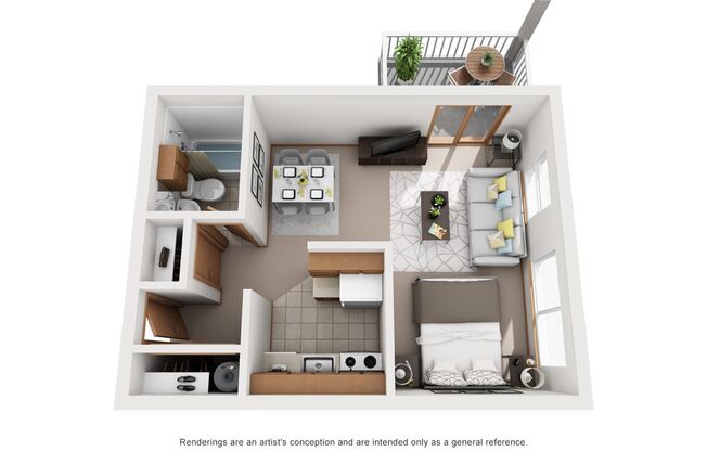Studio, 1 bath, 336 sqft, $775, Unit 576106