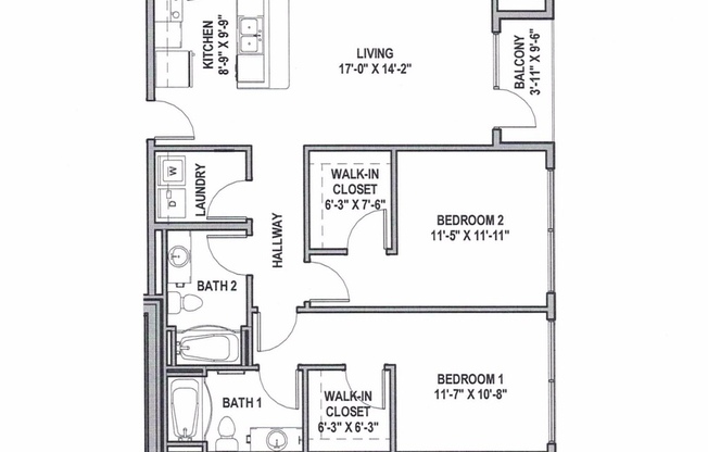 3 beds, 3 baths, 1,466 sqft, $4,494, Unit N301 (Unfurnished)