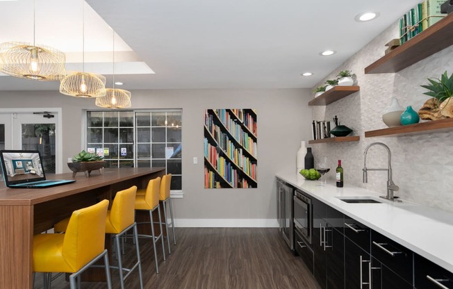 Novela Apartments Clubhouse Counter and Sink