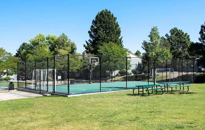 Sports court at Avery Park in Englewood, CO