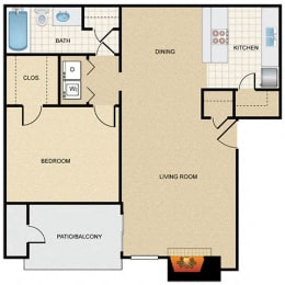 1 bed, 1 bath, 713 sqft, $1,025