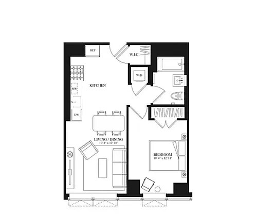 1 bed, 1 bath, 625 sqft, $5,200, Unit 3509