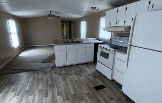 3-bedroom, 2-bath mobile home