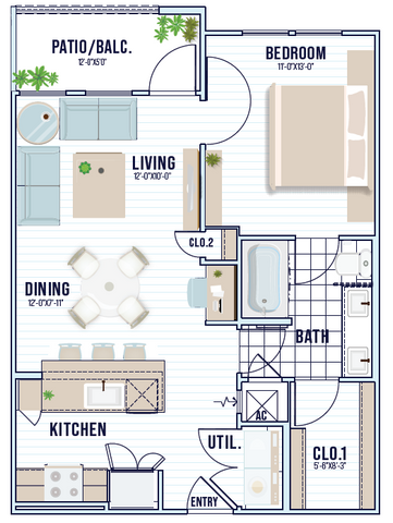 1 bed, 1 bath, 700 sqft, $1,500