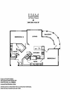 2 beds, 2 baths, 1,426 sqft, $1,925