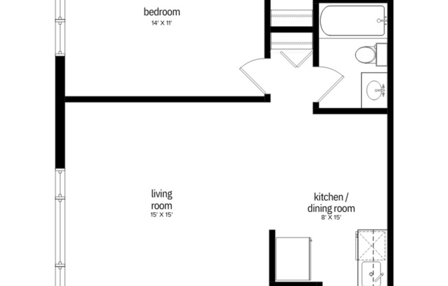 1 bed, 1 bath, 700 sqft, $1,475, Unit 751-307