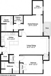 2 beds, 2 baths, 1,301 sqft, $2,250