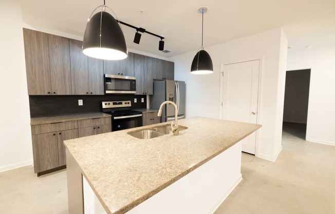 a kitchen with a sink and a counter top in a house  at The Lady, Columbia