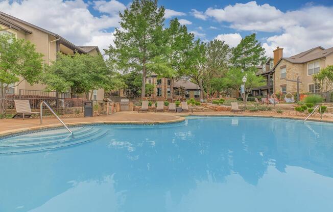 a small house in a pool of water