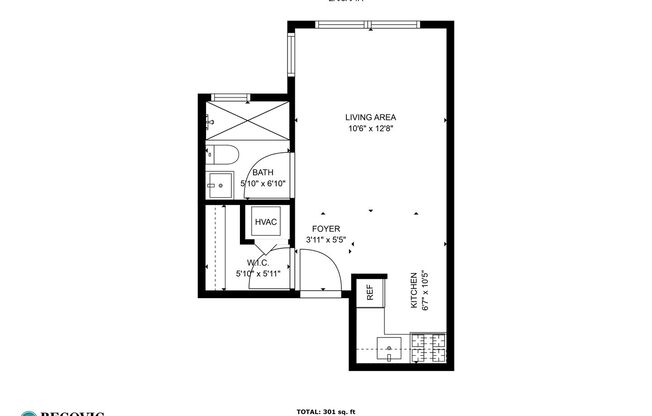 Studio, 1 bath, 275 sqft, $1,300, Unit 7456-3A