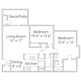 2 beds, 2 baths, 1,170 sqft, $1,200