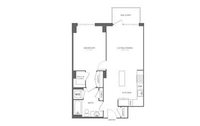 1 bed, 1 bath, 750 sqft, $2,975