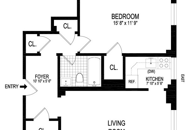 1 bed, 1 bath, $6,695, Unit 10J