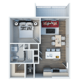 1 bed, 1 bath, 635 sqft, $1,180