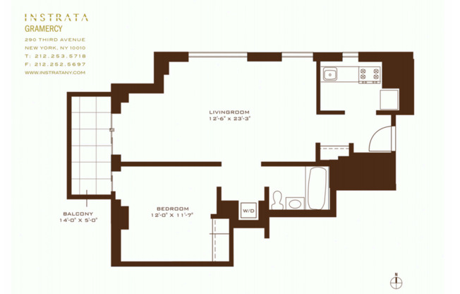1 bed, 1 bath, $6,600, Unit 18A