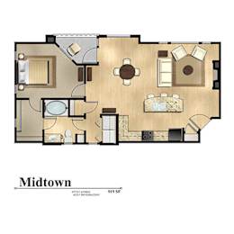 1 bed, 1 bath, 877 sqft, $1,686