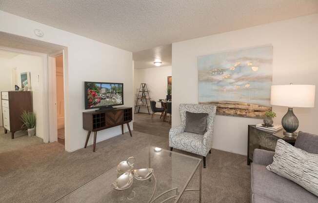 River Pointe model 1x1 living room