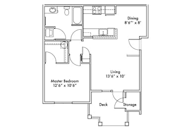 1 bed, 1 bath, 982 sqft, $1,588