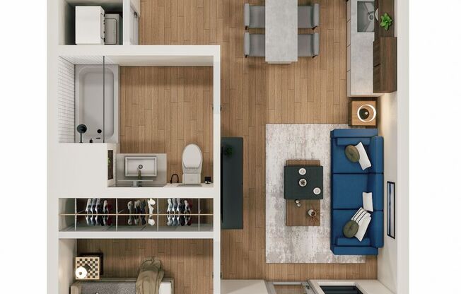 1 bed, 1 bath, $2,620, Unit 306