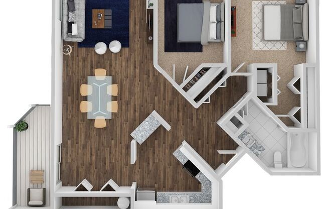 2 beds, 1 bath, 1,120 sqft, $2,095, Unit 477