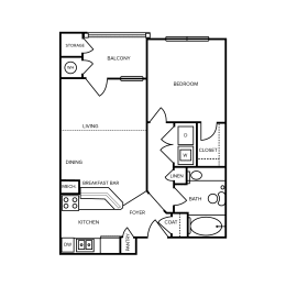 1 bed, 1 bath, 653 sqft, $1,205