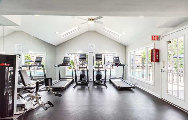 the gym at the preserve apartments