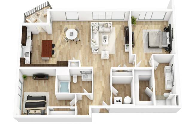 2 beds, 2 baths, 1,360 sqft, $2,955