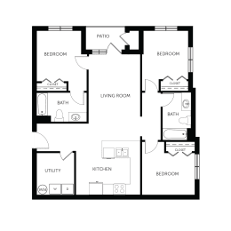 3 beds, 2 baths, 1,118 sqft, $1,735