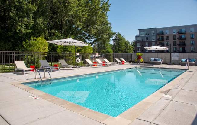 Relaxing Area By The Pool at The McMillan, Minnesota
