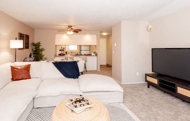 Sunstone Parc, Beaverton, OR, 97008, model living room to dining room view