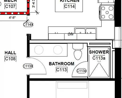 1 bed, 1 bath, $1,600, Unit 1D District Flat Apartments