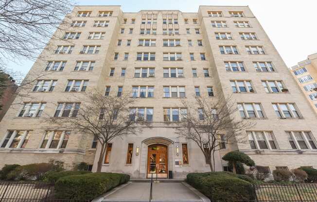 stone exterior of eddystone apartments in washington dc