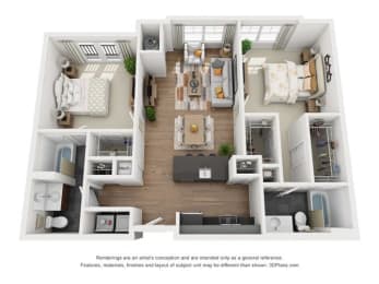 2 beds, 2 baths, 1,083 sqft, $2,453