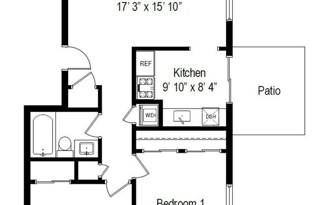 2 beds, 1 bath, 725 sqft, $1,597, Unit 18