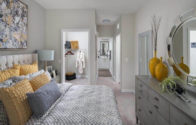 Master bedroom with closet