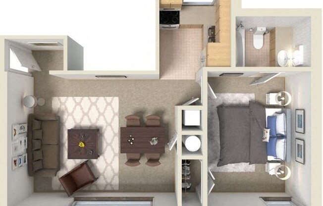1 bed, 1 bath, 440 sqft, $1,020