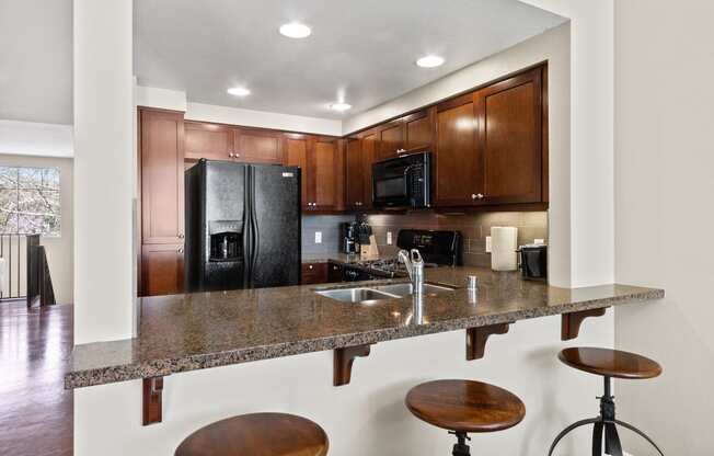Kitchen Bar at Ontario Town Square Townhomes
