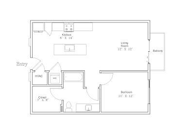 1 bed, 1 bath, 686 sqft, $1,545