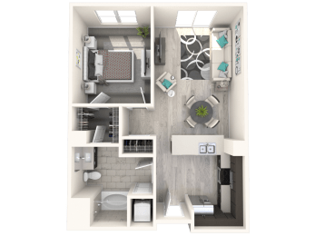 1 bed, 1 bath, 870 sqft, $2,730