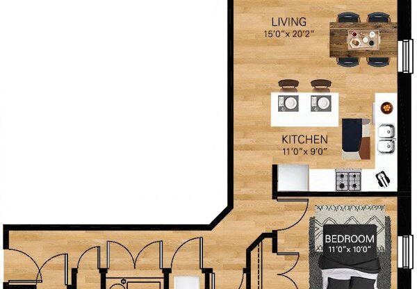 1650 Adams Two Bedroom Floor Plan 08 Tier